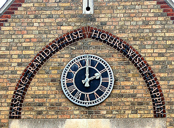 Inscription on Elstow village school February 2012